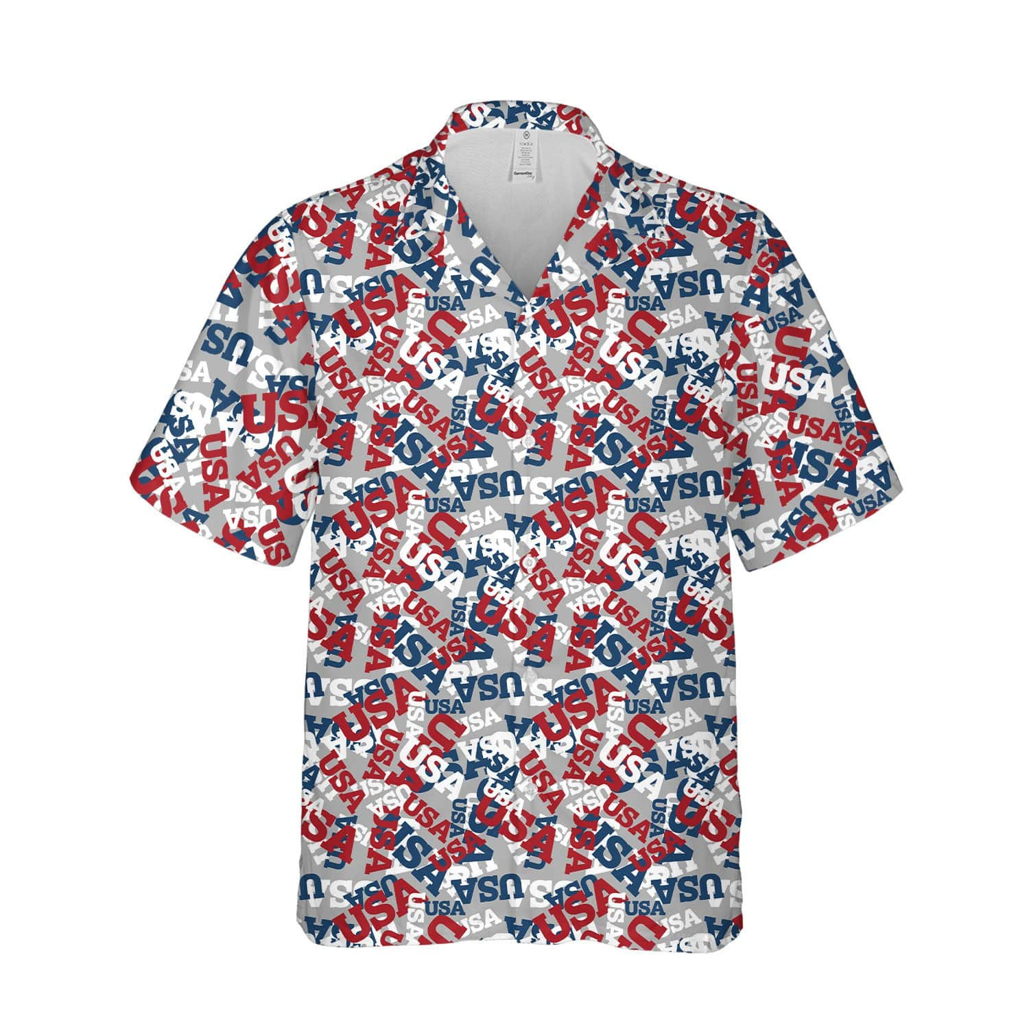 Of July Us Flag Usa Seamless Pattern Unisex Hawaii Shirts Ha3745