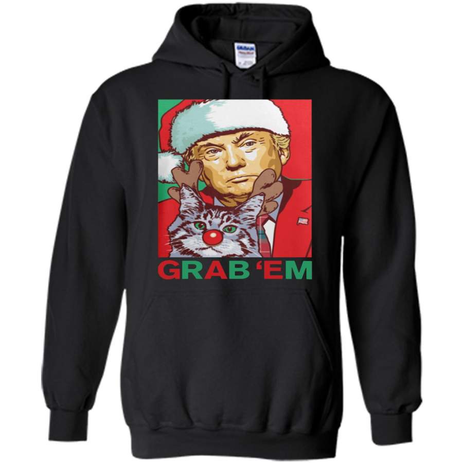 Grab ‘Em, Funny Christmas – Gildan Heavy Blend Hoodie