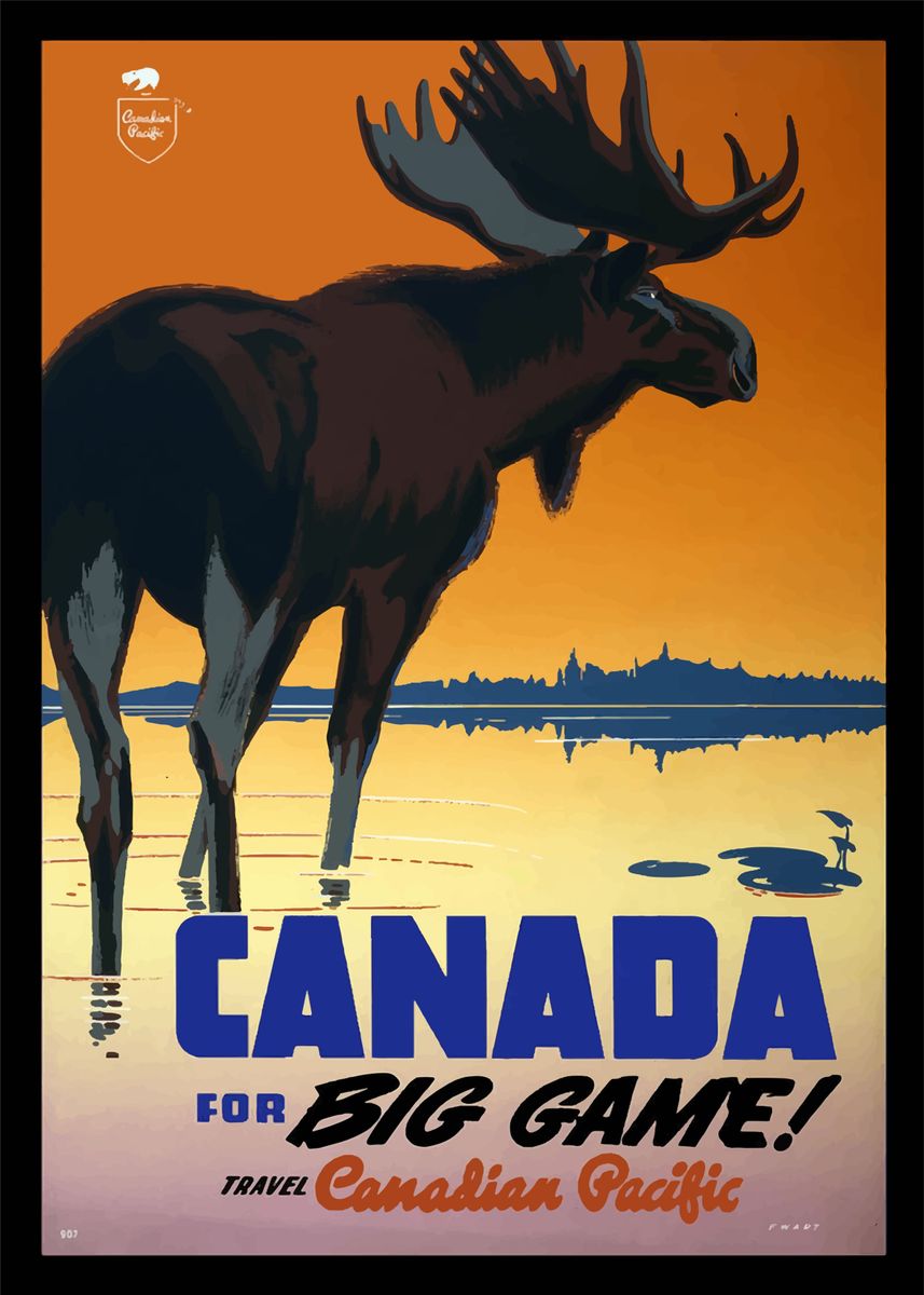 Canada Vintage Poster Print, Home Decor