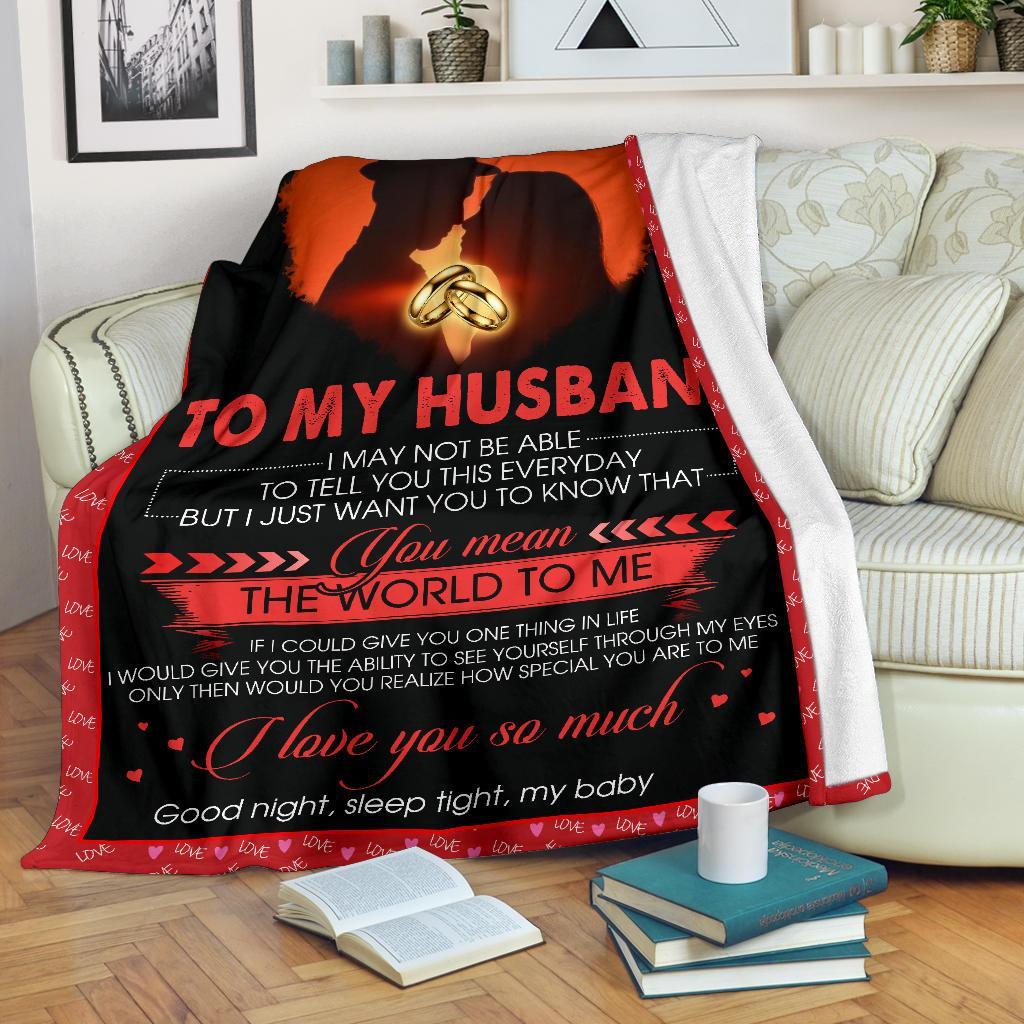 To My Husband Fleece Blanket I Love You So Much From Wife – Fit Fit Apparel