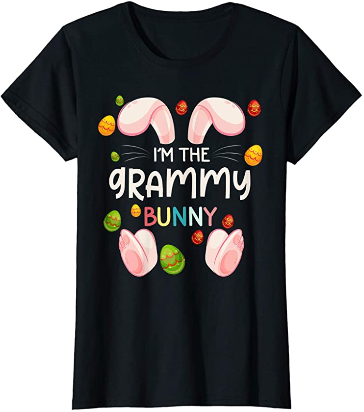 Womens I’m The Grammy Bunny Funny Matching Family Easter Day T-Shirt