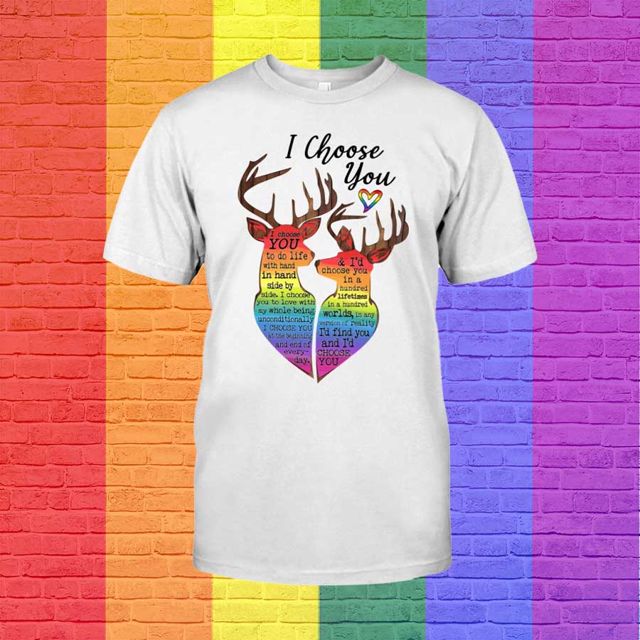 Pride Shirts For Couples, Lesbian Couple T Shirts, Lgbtq Couple Shirts I Choose You Pride Shirt