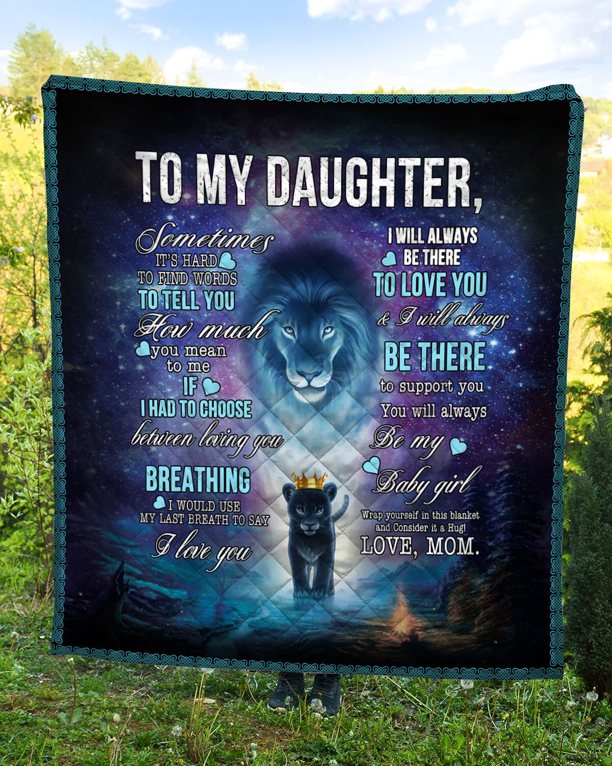 To My Daughter Lion G51029 – Quilt Blanket