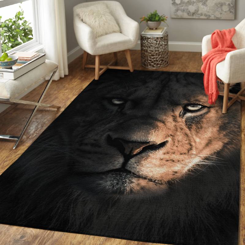 The Lion in The Dark – Animals Area Rug Carpet