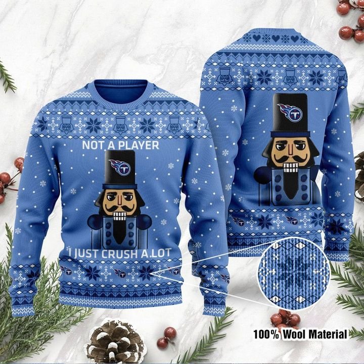 Tennessee Titans Nutcracker Gift For Fan Ugly Wool Sweater Christmas