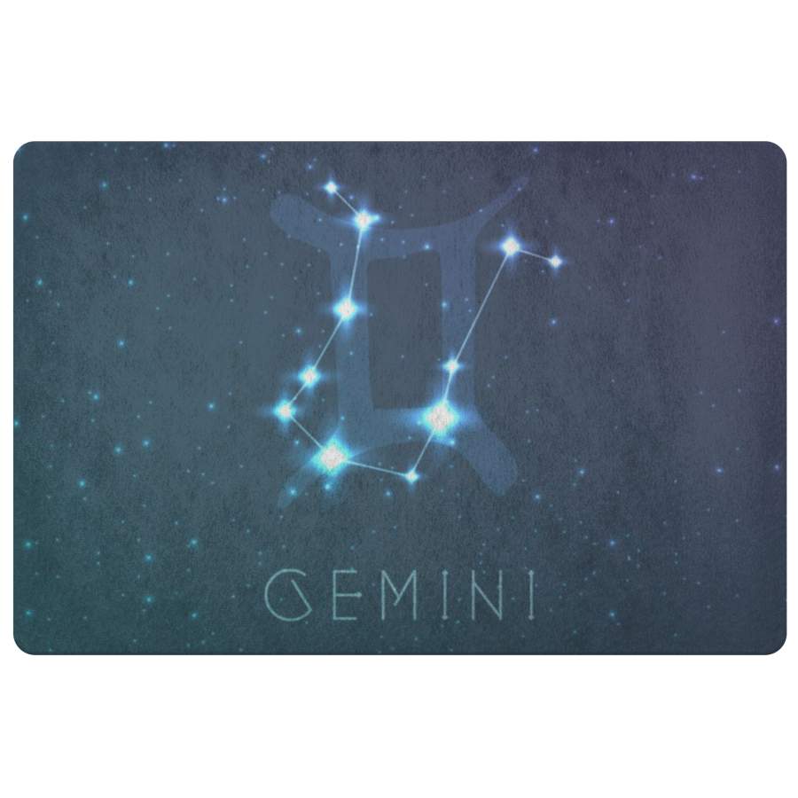 Gemini Zodiac Sign Astrology Blanket Spiritual Horoscope Constellations Stars Doormat HQ