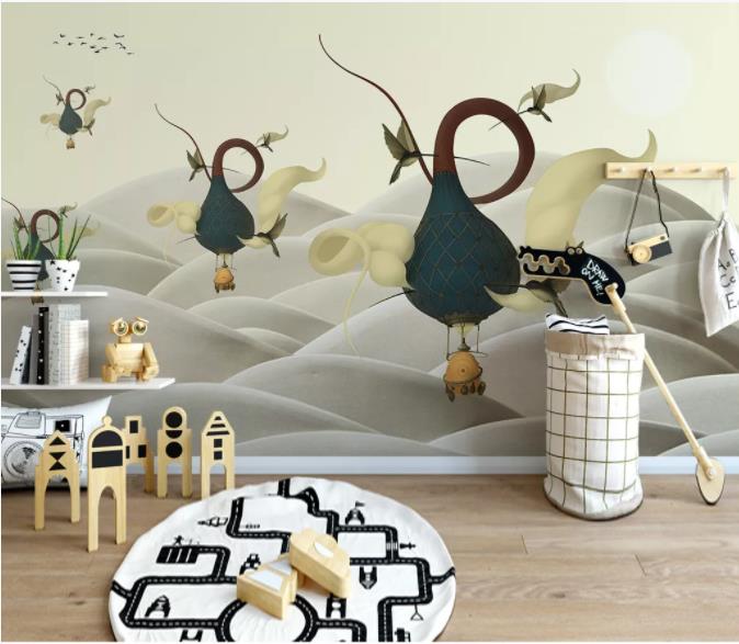 3D Cartoon Mountain Animals Wall Mural Wallpaper 64