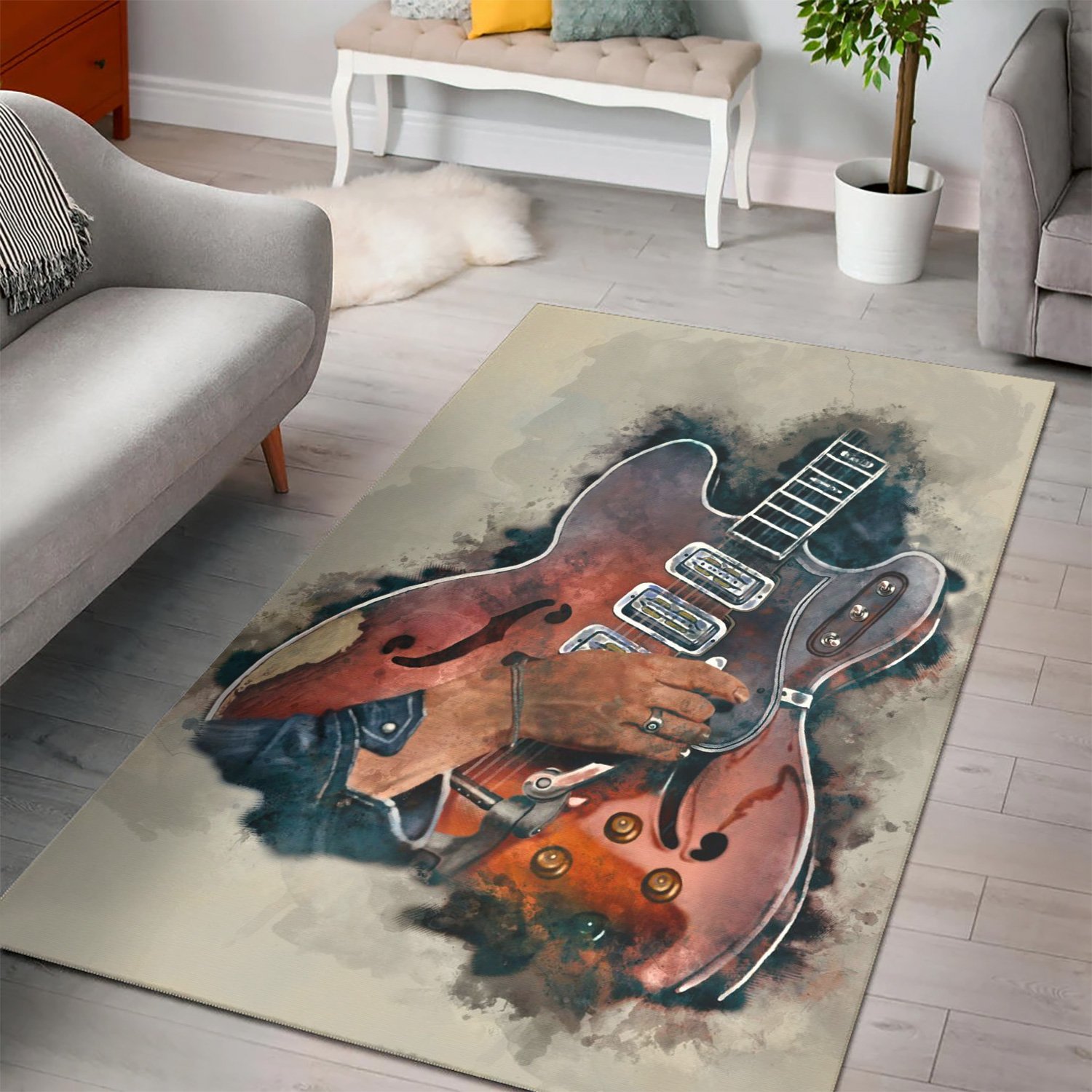 Dan Auerbach S Guitar  Music Rug,  Gift for fans,  Halloween Gift