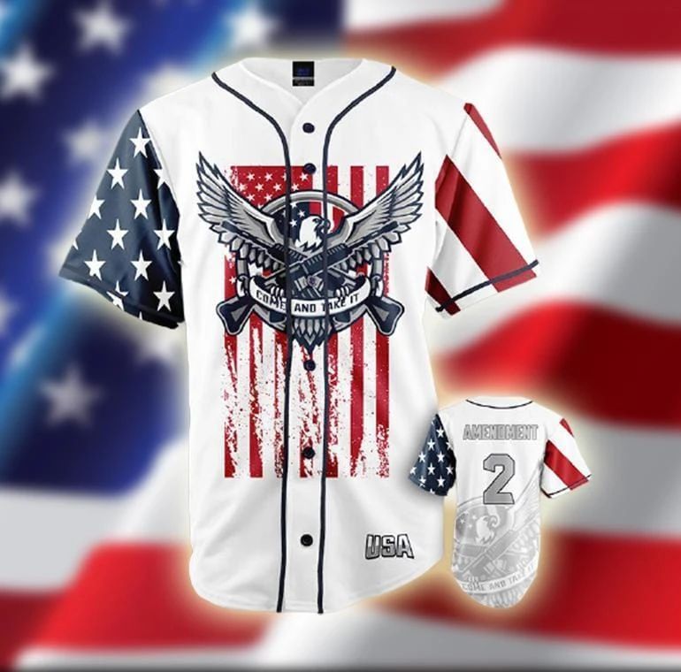 Come And Take It 2Nd Amendment 4Th Of July Baseball Jersey