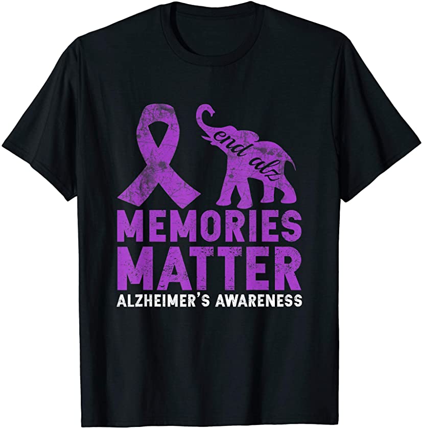 Memories Matter Alzheimer Shirt – Purple Elephant T-Shirt