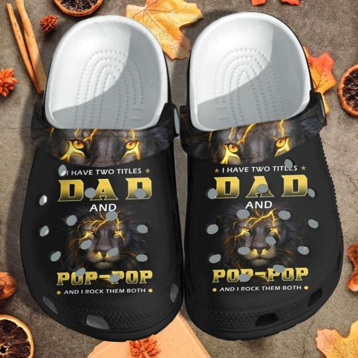 Black Lion Father Black King Dad Honor Papa clogs clogband Clog