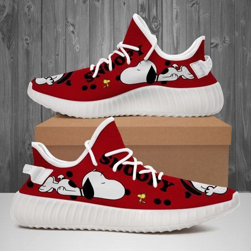 Snoopy White Boost Shoes All Over Printed Yeezy Sneakers H94