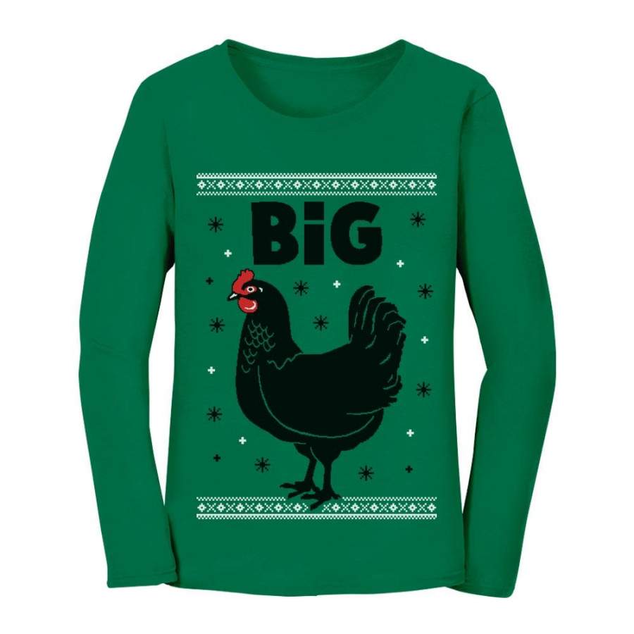 Big Black Cock Ugly Christmas Women Long Sleeve T-Shirt