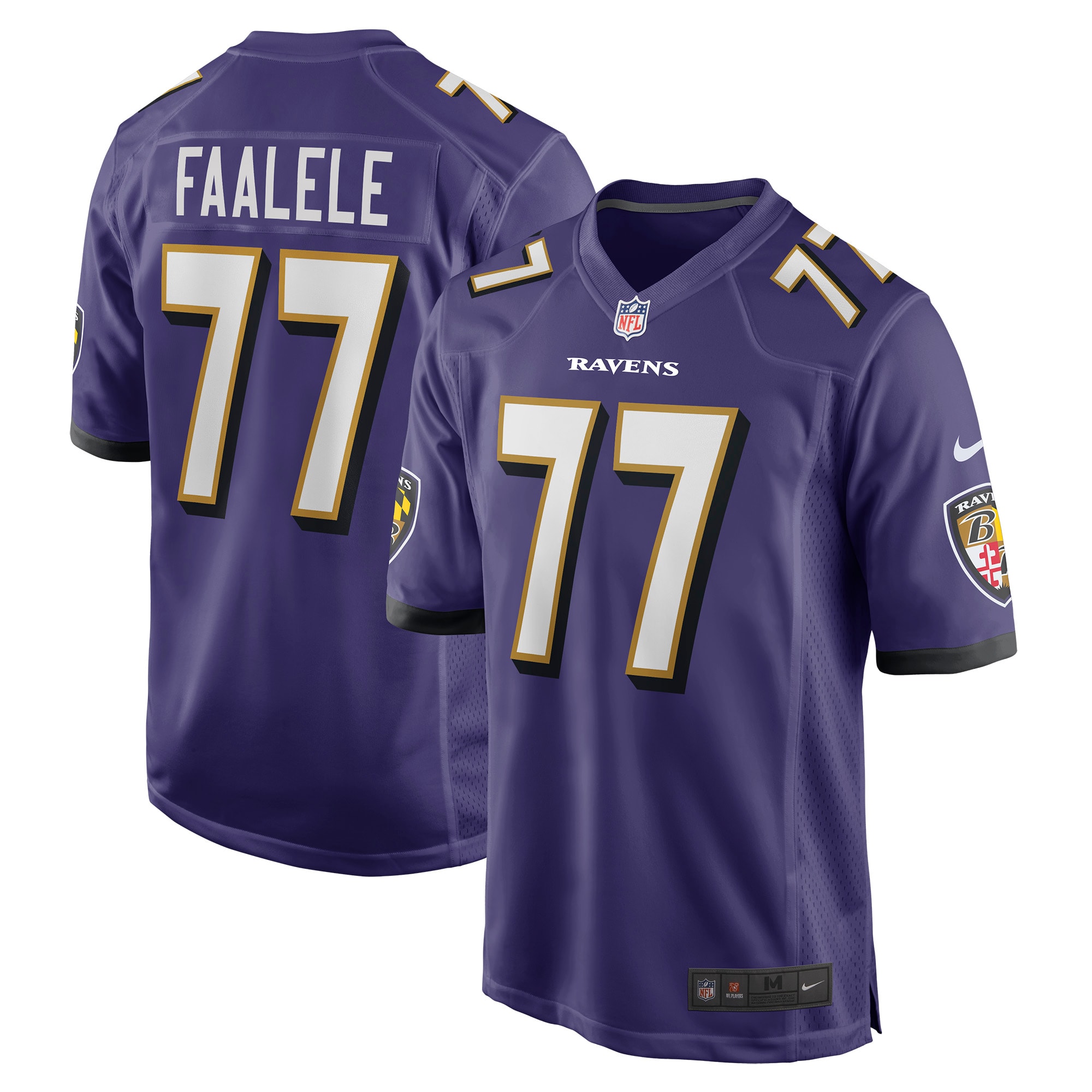 Men’s Baltimore Ravens Daniel Faalele Purple Player Game Jersey