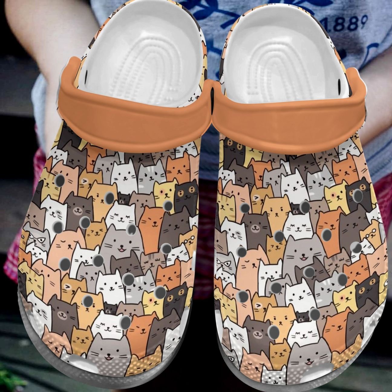 Cat Personalize Clog, Custom Name, Text, Fashion Style For Women, Men, Kid, Print 3D Cat Lover