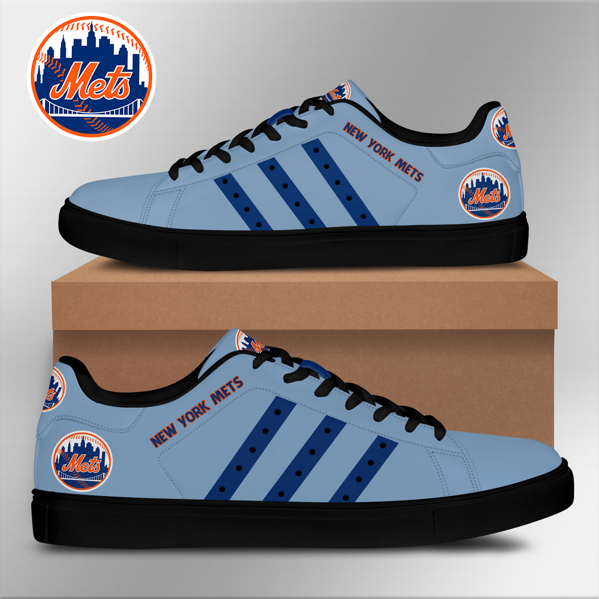 New York Mets Low Top Shoes V6