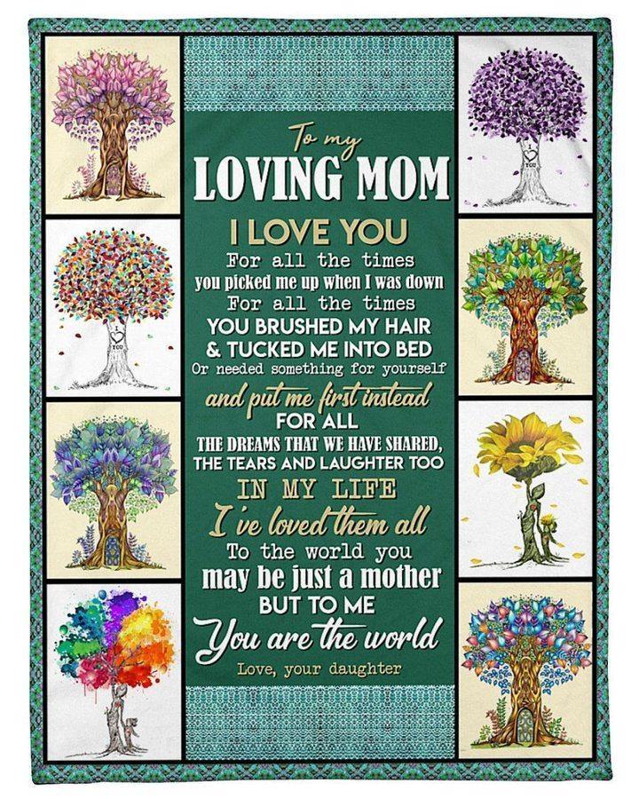 [Personalized Name] You Are The World Tree Of Life  –  Gift For Mommy, Home Decor, Gift For Family  – Fleece Blanket