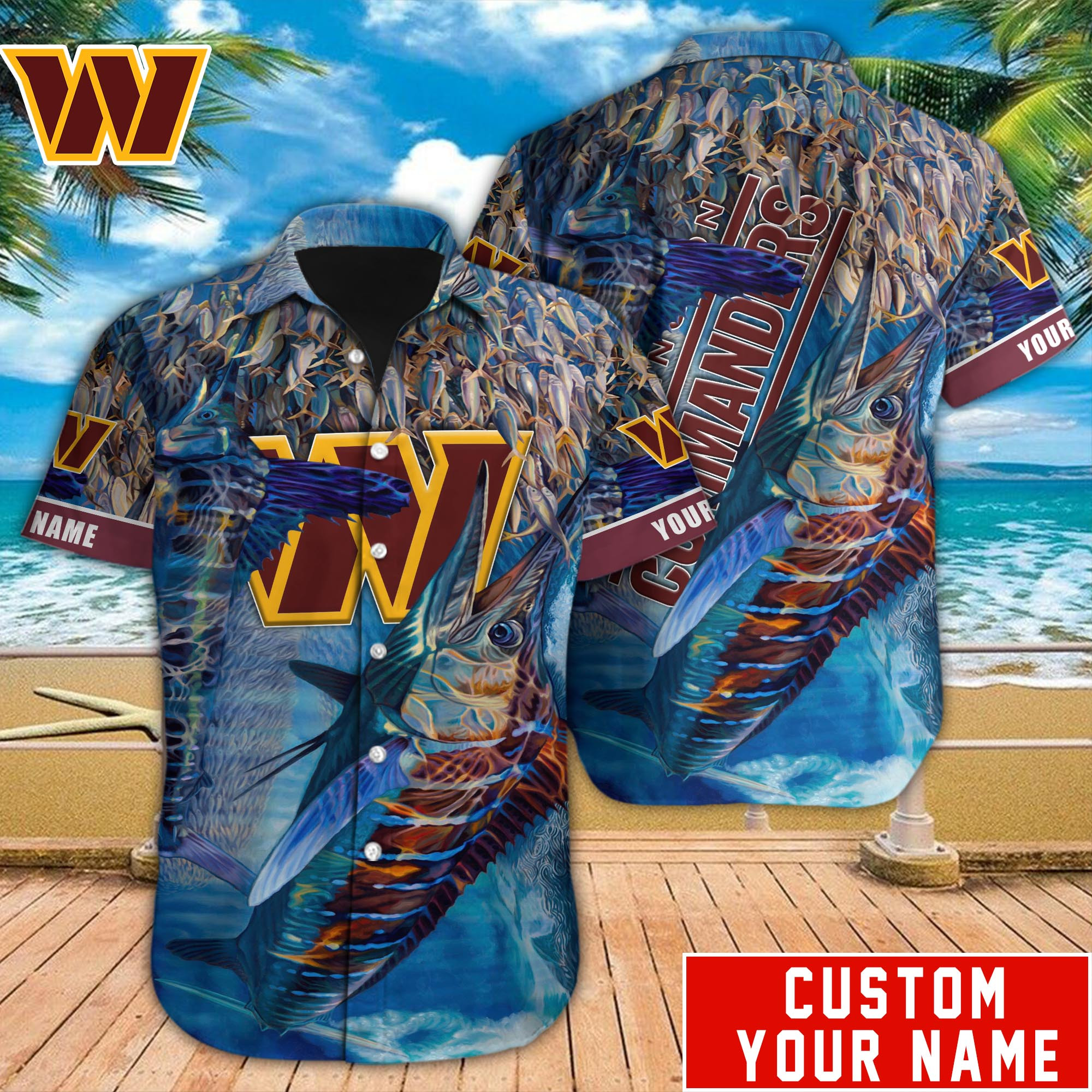 Washington Commanders Nfl-Hawaiian Shirt Custom M-39567