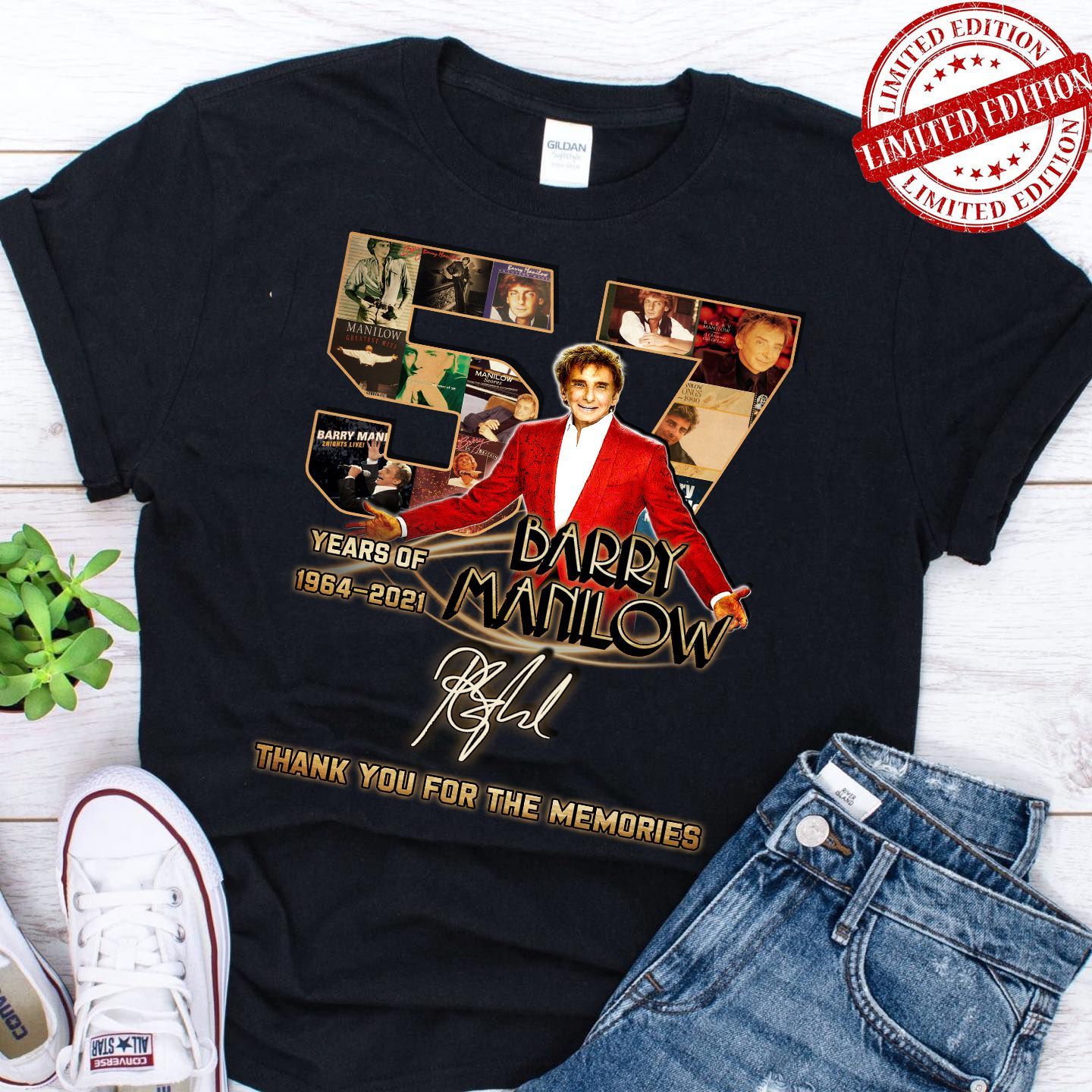 Barry Manilow Shirt, Barry Manilow Black T-Shirt