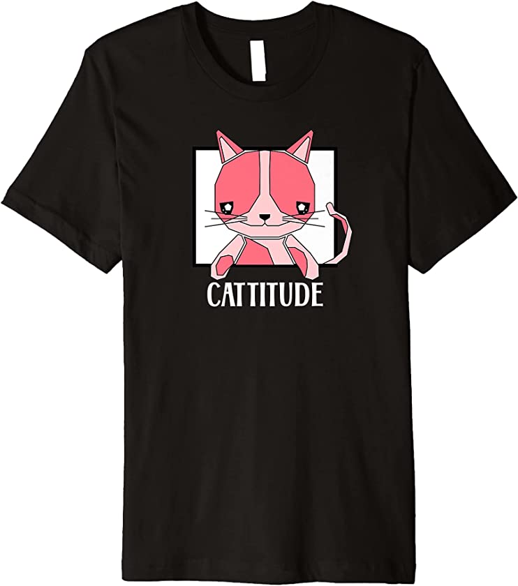 Cattitude, Cute Kitten, Cat lover Premium T-Shirt