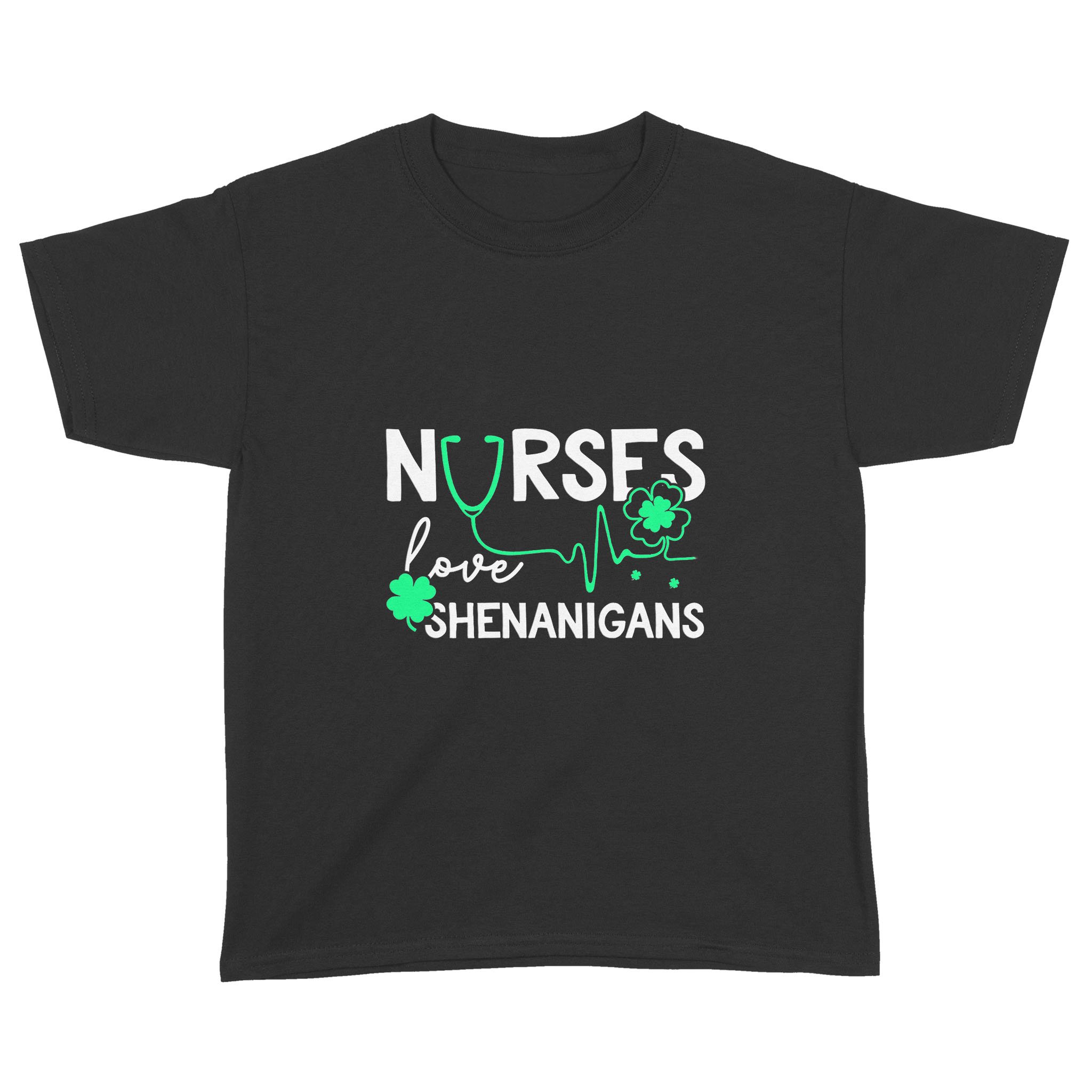 Nurses Love Shenanigans Funny St Patrick’s Day Nursing T-Shirt – Standard Youth T-shirt