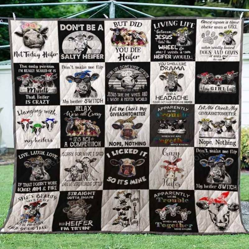 Cow Quote Blanket N2906 Quilt