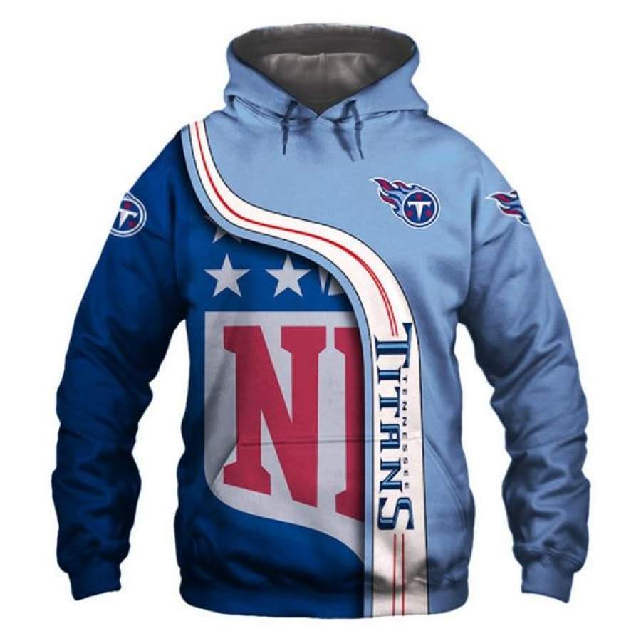 Tennessee Titans Curved Stripes 3D Hoodie