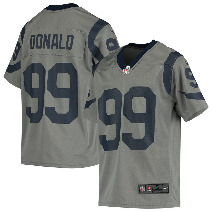 Aaron Donald Los Angeles Rams Nike Youth Inverted Game Jersey – Gray