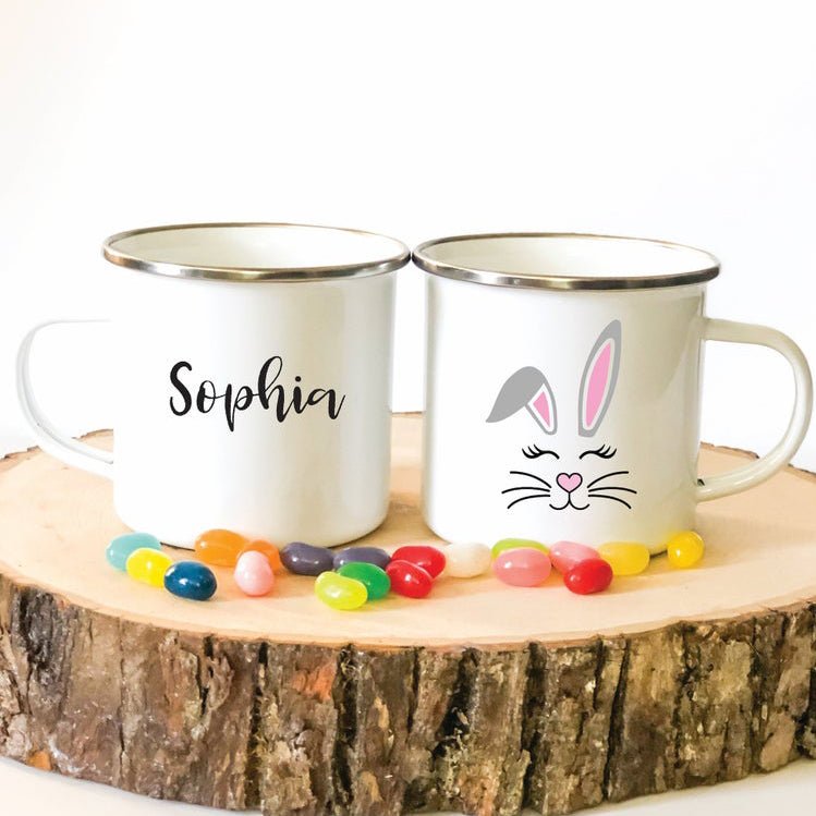 Pesornalized Baby Name Bunny Easter Camfire Mug