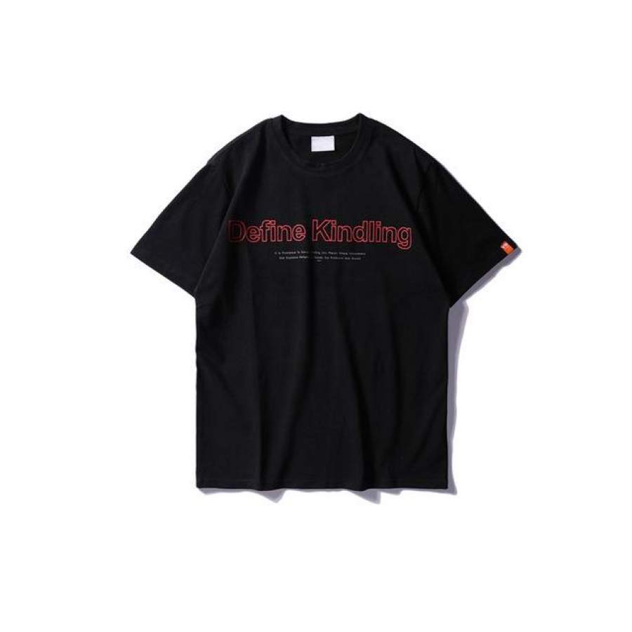 Define Kindling Letter Printed Street wear T-shirt Men Summer Novelty Printing Men’s T Shirt Casual Tee Shirts