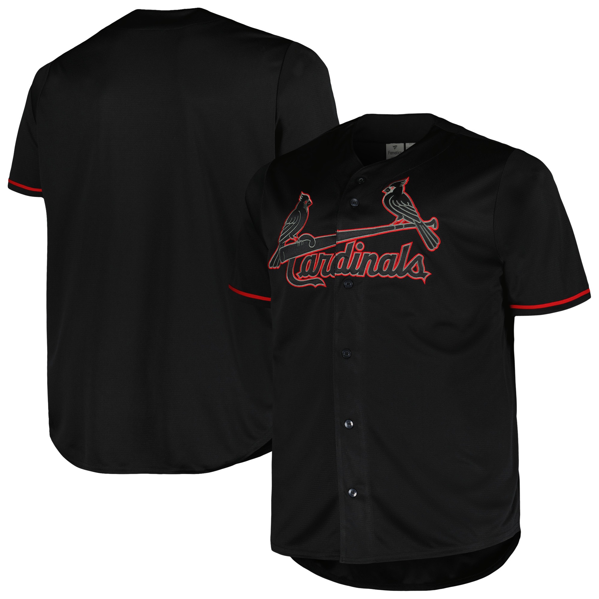 Men’s St. Louis Cardinals Profile Big & Tall Blackout Jersey