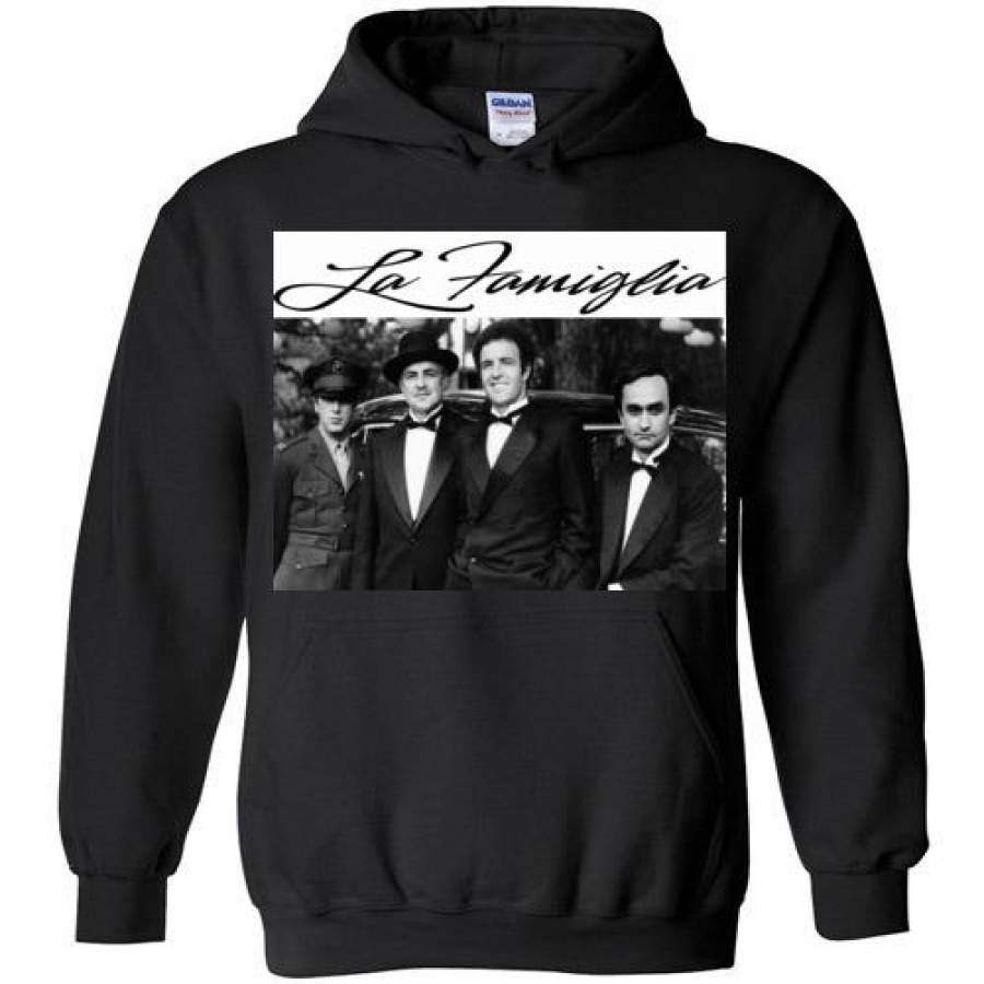 The Godfather Corleone Mafia Gangster Movie La Famiglia , v5b, Gildan Heavy Blend Hoodie