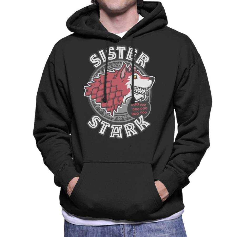 Sister Stark Baby Shark Family Game Of Thrones Men’s Hooded Sweatshirt