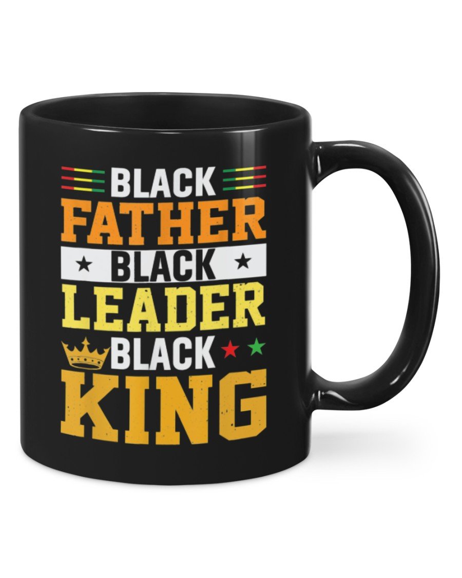 Black Father Black Leader Black King Mugs Gift For Dad Father’S Day Gift Double Side Printed Ceramic Coffee Mug Tea Cups Latte