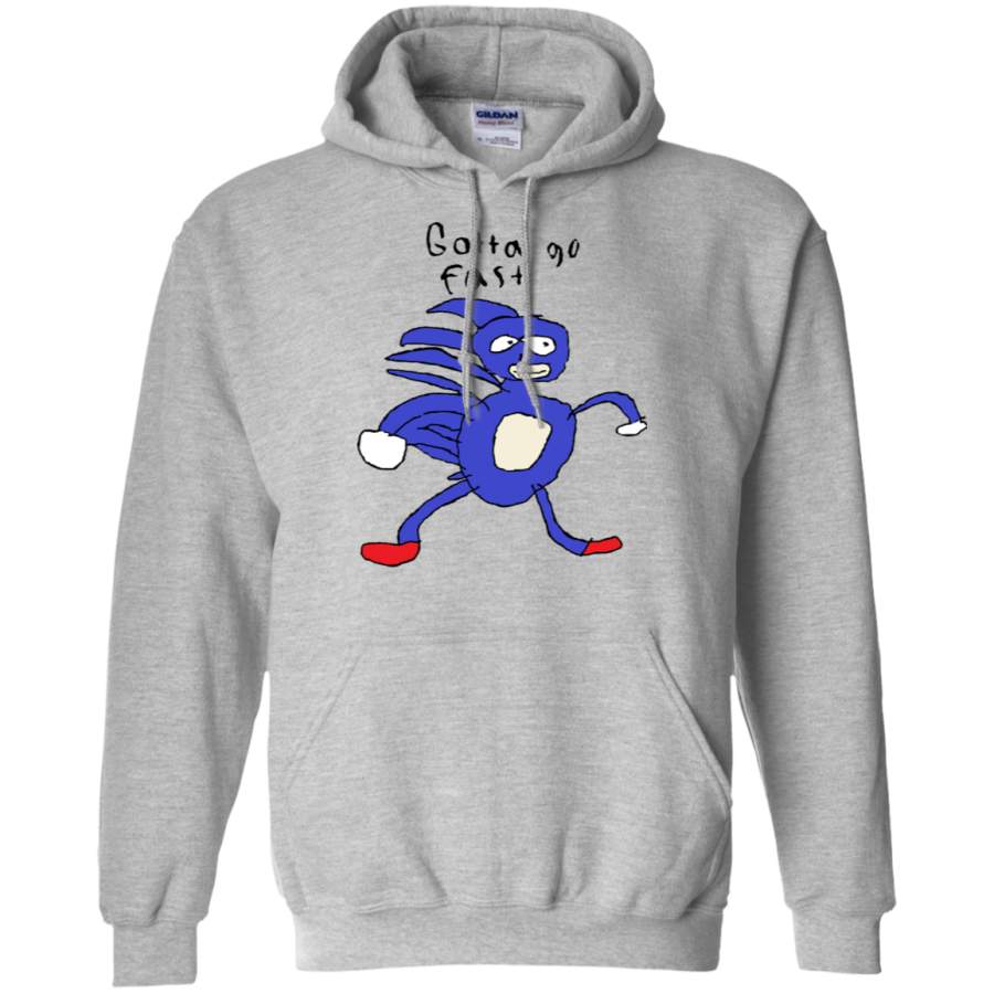 AGR Sanic Hegehog Gotta Go Fast Gildan Pullover Hoodie