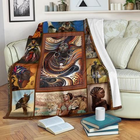 Shop African Culture Fleece Blanket All Over Prints