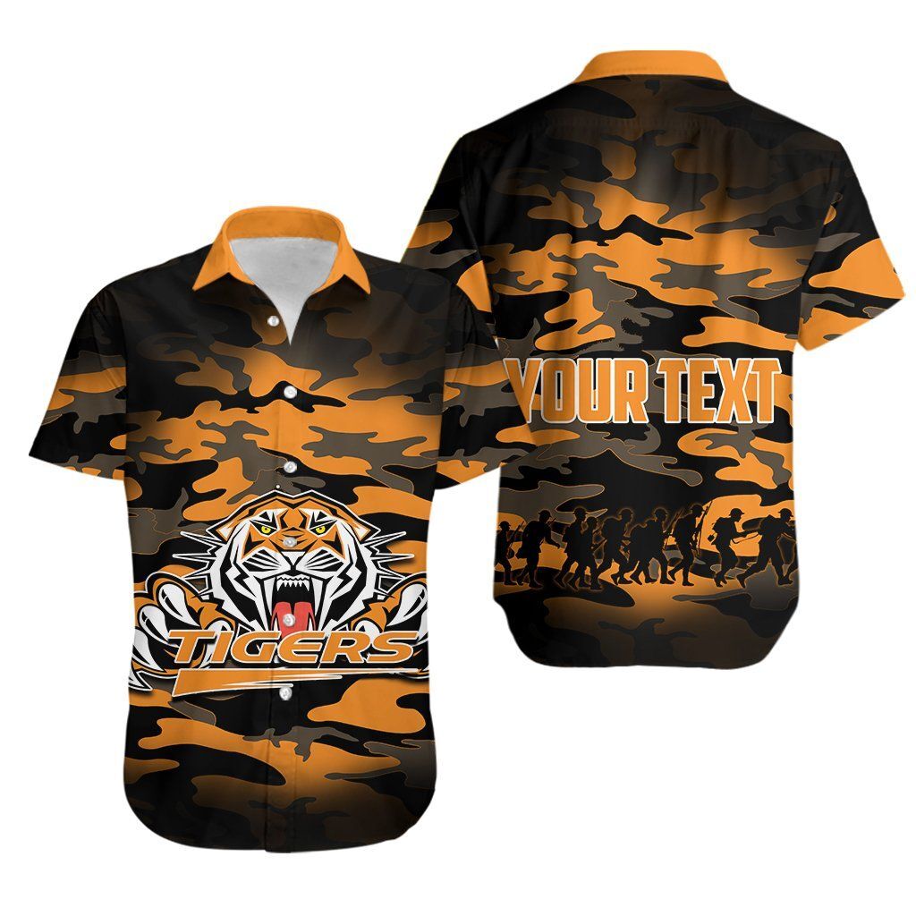 Wests Tigers Hawaiian Shirt Anzac Day Army Patterns Th4