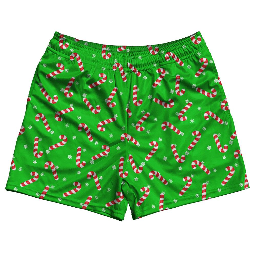 Candy Canes Rugby Shorts Made In USA