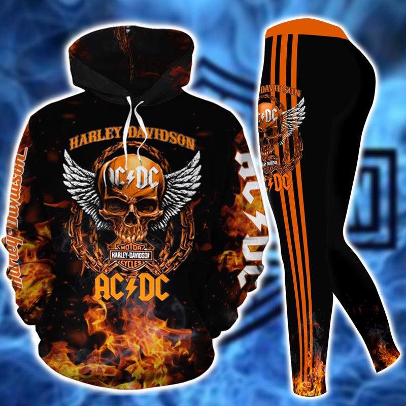 Ac/Dc Harley Davidson Apparel- Combo Hoodie-Legging-Hao1