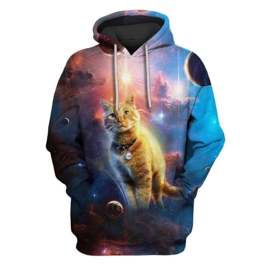 Cat in space Custom T-shirt – Hoodies Apparel