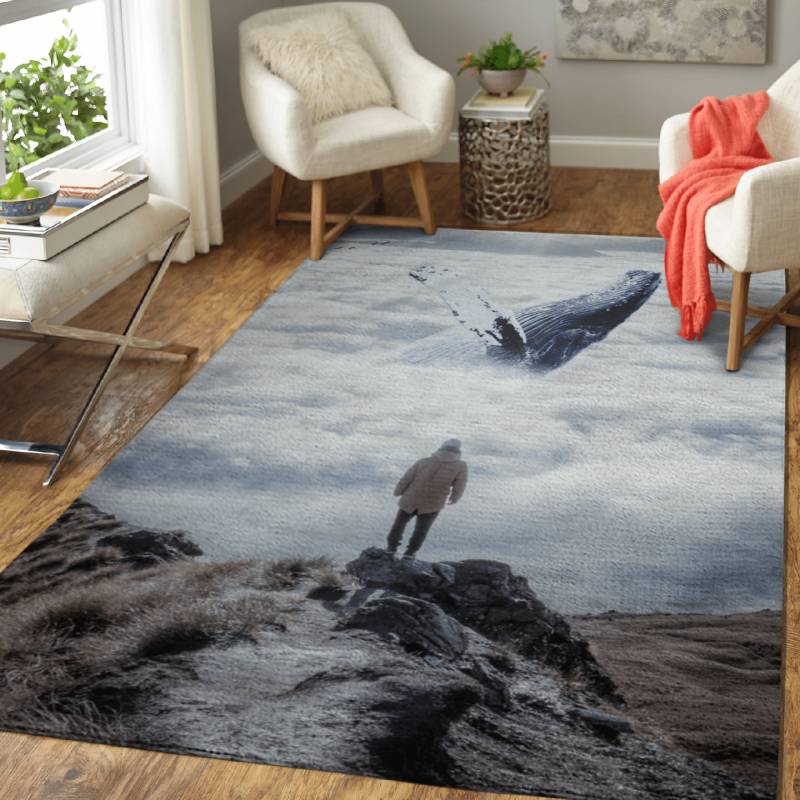 Whale Cloud – Animals Area Rug Carpet