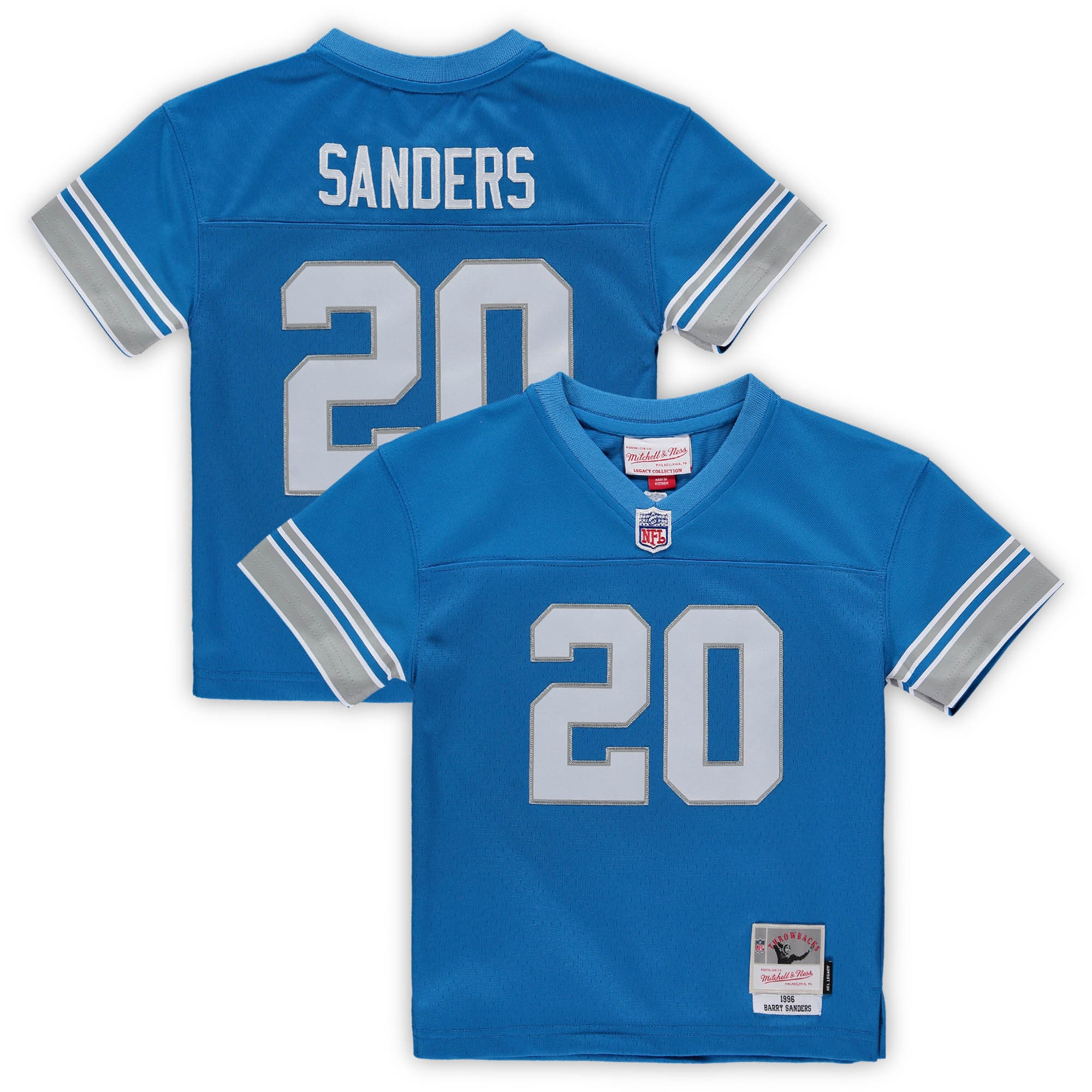 Barry Sanders Detroit Lions Mitchell & Ness Male Preschool 1996 Retired Legacy Jersey – Blue NFL