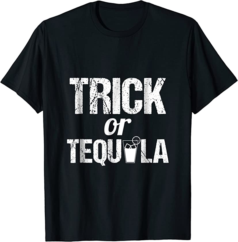 Trick Or Tequila Halloween Tshirt For Alcohol Drinkers