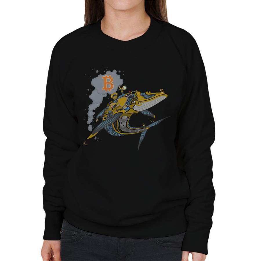 Bitcoin Steampunk Crypto Whale Women’s Sweatshirt