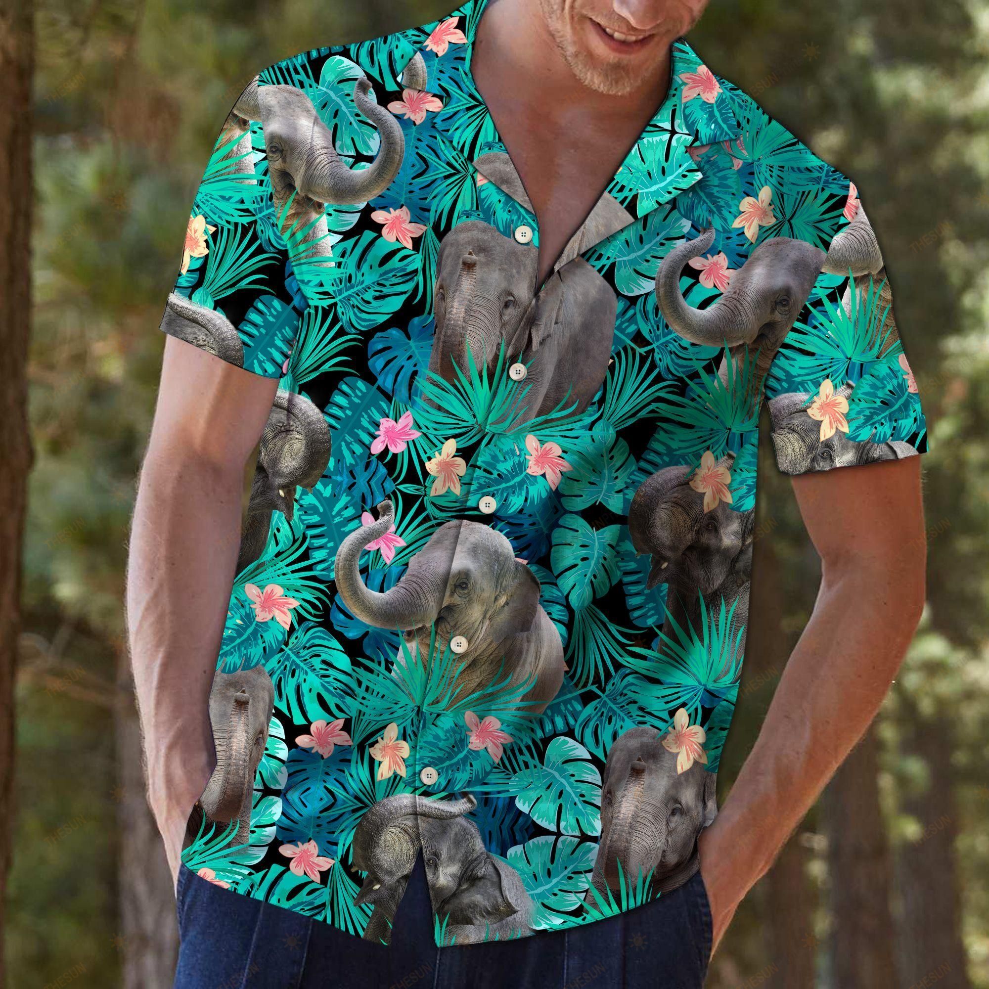 Elephant Tropical Hawaiian Shirt Ha2622