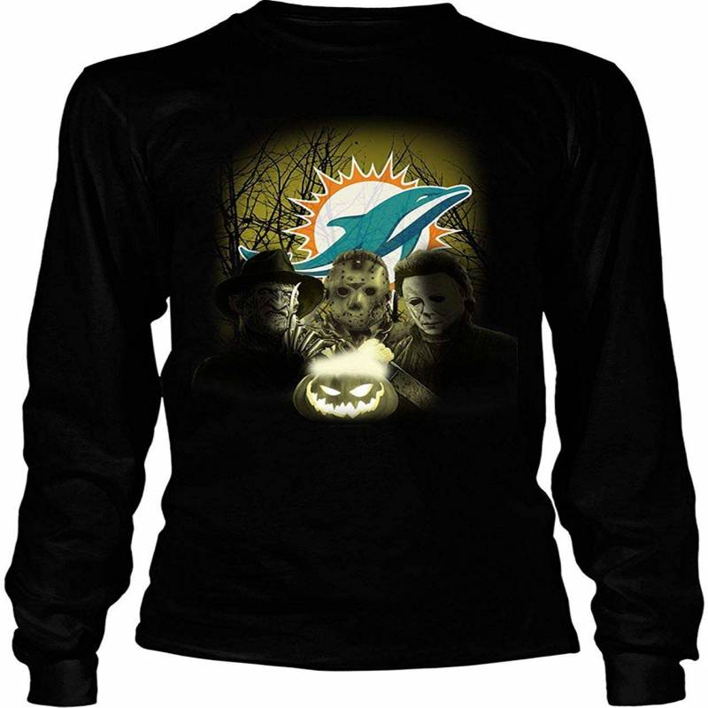 Halloween T Shirt, Miami Dolphins T Shirt – Long Sleeve Tees