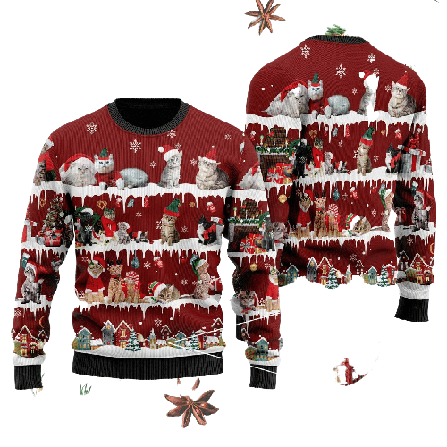 Best Hoodie  Cat Christmas Ugly Sweater Tn151230 , 3D Hoodie