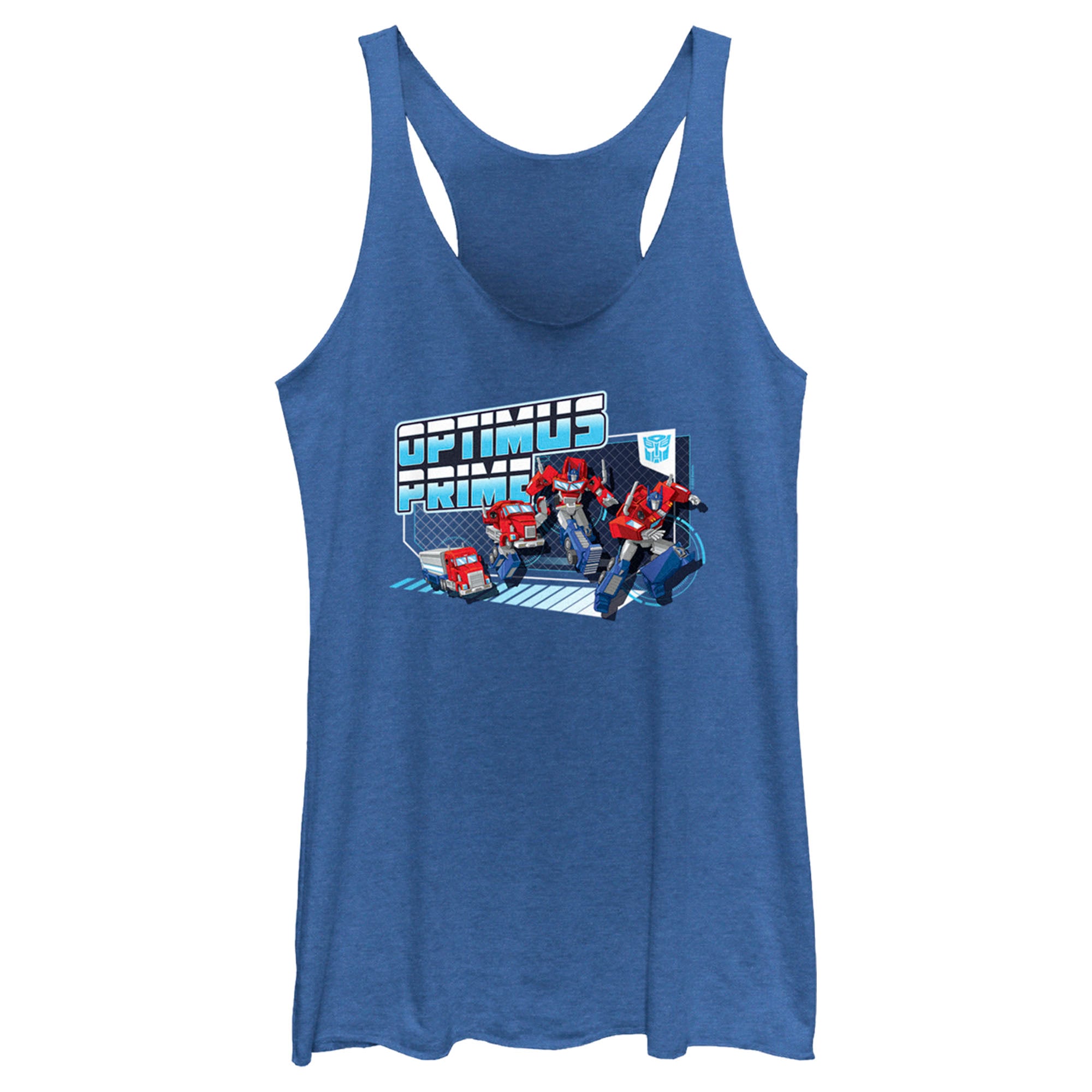 Women’S Transformers: Earthspark Transforming Optimus Prime Racerback Tank Top