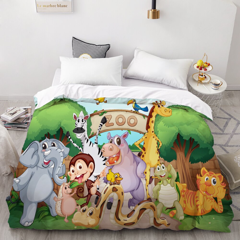 3D Custom Duvet Cover,//Blanket Case Queen/King,Cartoon Bedding 140×200 For Baby/Kids/Child/Boy/Girl,Pink Elephant