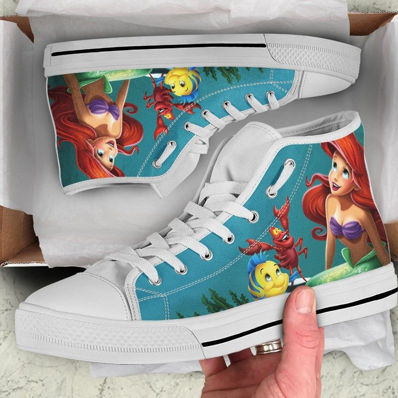 The Little Mermaid High Top The Little Mermaid Look Like Sport Gift Sport Custom Music High Top Shoes